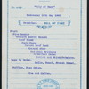BREAKFAST [held by] PACIFIC MAIL STEAMSHIP COMPANY [at] SS CITY OF PARA (SS;)