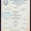 DINNER [held by] CENTRAL RESTAURANT [at] "143 LIBERTY STREET, NY" (REST;)