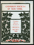 FOURTH ANNUAL DINNER [held by] CANADIAN SOCIETY OF NEW YORK [at] "SHERRY'S, NY" (REST;)