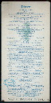 DINNER [held by] MANGLER'S [at] "LA SALLE ST. CHICAGO, IL." (REST;)