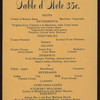 TABLE D'HOTE MENU [held by] PURE FOOD CAFES - ANNEX NO. 1 [at] 102 EAST MADISON ST. (REST;)