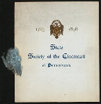 115NTH ANNUAL DINNER [held by] STATE SOCIETY OF THE CINCINNATI OF PENNSYLVANIA [at] HOTEL BELLEVUE (HOTEL)