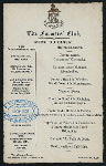 DINNER [held by] FARMERS' CLUB [at] "GRAND HOTEL, LONDON, ENGLAND" (HOT;)