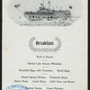 BREAKFAST [held by] AMERICAN LINE TO MONTREAL [at] AT SEA (SS;)
