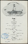 DINNER [held by] AMERICAN LINE TO MONTREAL [at] AT SEA (SS;)