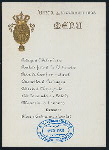DINNER [held by] KING UMBERTO AND QUEEN MARGHERITA [at] "PALAZZO DEL QUIRINALE, ROME, ITALY" (OTHER (PRIVATE HOME);)