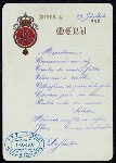 DINNER [held by] KING UMBERTO [at] "ROME, ITALY" (OTHER (PRIVATE AREA);)