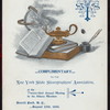 DINNER TO THE NEW YORK STATE STENOGRAPHERS' ASSOCIATION [held by] ALBANY MEMBERS OF THE NEW YORK STATE STENOGRAPHERS'ASSOCIATION [at] "AVERILL PARK, NY"