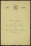DINNER FOR BARTOLOMEO BERTINI AND MARGHERITA ANDREINI BERTINI [held by] ? [at] (NY)