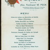 BANQUEST TO FERDINAND W. PECK, COMMISSIONER OF U.S.A. TO PARIS EXPOSITION [held by] AMERICAN CHAMBER OF COMMERCE OF PARIS COMMISSION FOR THE EXPOSIION OF 1900 [at] "HOTEL CONTINENTAL (PARIS, FRANCE?)" (FOR;)