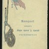 BANQUET TO MAJOR GARRET J. CARROLL-7TH ILLINOIS USV [held by] US VETERANS [at] TREMONT HOUSE ([HOTEL])
