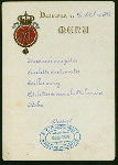LUNCHEON [held by] KING UMBERTO AND QUEEN MARGHARITA [at] "PALAZZO DEL QUIRINALE, ROME, ITALY" (FOR;)