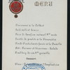 DINNER [held by] KING UMBERTO AND QUEEN MARGHARITA [at] "PALAZZO DEL QUIRINALE, ROME, ITALY" (FOR;)