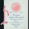 DINNER [held by] SOCIETY OF MAYFLOWER DESCENDENTS [at] "WALDORF-ASTORIA, NY" (HOTEL;)