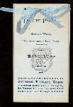 THEATRE PARTY AND BANQUET TO THE MANTAUK THEATRE [held by] GUNNISON LITERARY UNION [at] THE ARGYLE (MONTAUK NY?) (HOTEL(?))