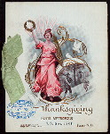 THANKSGIVING DAY DINNER [held by] METROPOLE HOTEL [at] "FARGO,N.D." (HOTEL;)