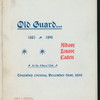 DINNER [held by] ALBANY ZOUAVE CADETS - OLD GUARD [at] "ALBANY CLUB, ALBANY, NY" (OTHER (CLUB);)