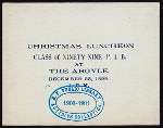 CHRISTMAS LUNCHEON [held by] CLASS OF NINETY NINE P.I.B. [at] "ARGYLE, THE" ([HOT?];)