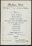 171ST DINNER & ANNUAL MEETING [held by] THIRTEEN CLUB [at] "BENJAMIN TRIER REST.,ROOF GARDEN,143 LIBERTY ST. NY" (REST;)