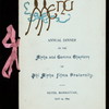 ANNUAL DINNER [held by] PHI ALPHA SIGMA FRATERNITY  ALPHA AND GAMMA CHAPTERS [at] HOTEL MANHATTAN [NY] (HOTEL;)