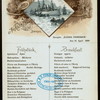BREAKFAST [held by] NORDDEUTCHER LLOYD BREMEN [at] KAISER FRIEDRICHAT SEA ("SS,FOR;")