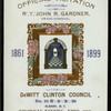 DINNER TO R I JOHN R.GARDNER GRAND MARSHAL [held by] DeWITT CLINTON COUNCIL NO.22 R&S M [at] "ALBANY, NY"