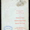 NINTH ANNUAL BANQUET [held by] FRATERNAL UNION OF ANOINTED HIGH PRIESTS OF THE STATE OF NEW YORK [at] "HOTEL MARLBOROUGH, BROADWAY AND 36TH STREET, NEW YORK, NY" (HOTEL;)