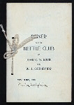 DINNER TO THE KETTLE CLUB [held by] JOHN C.S.DAVIS & W.J.OSTHEIMER [at] "PHILADELPHIA, PA" (CLUB;)
