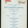 CLOSING RECEPTION [held by] BOOTH DRAMATIC SOCIETY [at] THE ARGYLE [?] ([HOTEL])