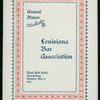 ANNUAL DINNER [held by] LOUISIANA BAR ASSOCIATION [at] "WEST END HOTEL, NEW ORLEANS, LA" (HOTEL)