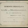 DAILY BILL OF FARE [held by] RAIMONDO BRAGUGLIA'S CAFE' & RESTAURANT [at] CAFE & REST (REST;)