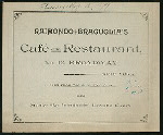 DAILY BILL OF FARE [held by] RAIMONDO BRAGUGLIA'S CAFE' & RESTAURANT [at] CAFE & REST (REST;)