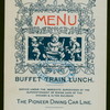 BUFFET TRAIN LUNCH [held by] CHICAGO AND ALTON RR [at] EN ROUTE (RR;)
