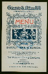 BUFFET TRAIN LUNCH [held by] CHICAGO AND ALTON RR [at] EN ROUTE (RR;)