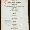 DINNER IN HONOR OF F. HOPKINSON SMITH [held by] SOCIETY OF SONS OF STEERAGE IMMIGRANTS [at] "PROVIDENCE ART CLUB, RHODE ISLAND" (OTHER (PRIVATE CLUB);)