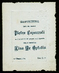 DINNER [held by] PIETRO CAPOZZOLI & LINA DE OPTATIS [at] "COLOMBO HOTEL,149 BLEECKER ST. NY" (HOTEL)