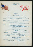 FOURTH OF JULY DINNER [held by] DEER PARK HOTEL [at] "DEER PARK,MD" (HOTEL;)
