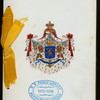 DINNER TO MEMBERS OF THE INTERNATIONAL PEACE CONGRESS [held by] QUEEN WILHELMINA [at] "ROYAL PALACE,AMSTERDAM" (FOREIGN;)