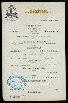 BREAKFAST [held by] IMPERIAL HOTEL [at] "PETOSKEY, MI" (HOTEL;)