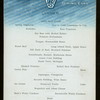 DINNER [held by] ARION SOCIETY [at] PENNSYLVANIA RAILROAD DINING CARS EN ROUTE NEW YORK TO CHICAGO (RR)