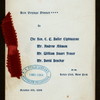BON VOYAGE DINNER TO HON. E.C.BULLER ELPHINSTONE,MR. ANDREW AIKMAN,MR. WILLIAM STUART FRASER, MR. DAVID DEUCHER; [held by] ? [at] "LOTOS CLUB, NY" (CLUB)