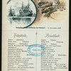 BREAKFAST [held by] NORDDEUTSCHER LLOYD BREMEN [at] STEAMSHIP KAISER WILHELM DER GROSSE (SS;)