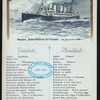 BREAKFAST [held by] NORDDEUTSCHER LLOYD BREMEN [at] STEAMSHIP KAISER WILHELM DER GROSSER (SS;)