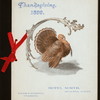 THANKSGIVING DINNER [held by] HOTEL NORTH [at] "AUGUSTA, ME" (HOTEL;)