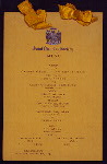 DINNER [held by] SAINT NICHOLAS SOCIETY [at] "DELMONICO'S, NEW YORK, NY" (HOTEL;)