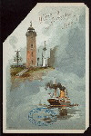 DINNER [held by] HAMBURG-AMERIKA LINE [at] "ENROUTE EXPRESS STEAMER ""FURST BISMARCK""" (SS;)