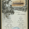 LUNCH [held by] HAMBURG-AMERICA LINIE [at] SS FURST BISMARCK (SS;)