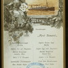 LUNCHEON [held by] HAMBURG-AMERIKA LINIE [at] ENROUTE  ABOARD SCHNELLDAMPFER (EXPRESS-STEAMER) FURST BISMARCK (SS;)