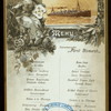 LUNCHEON [held by] HAMBURG-AMERIKA LINIE [at] ENROUTE  ABOARD SCHNELLDAMPFER (EXPRESS-STEAMER) FURST BISMARCK (SS;)