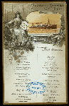 LUNCHEON [held by] HAMBURG-AMERIKA LINIE [at] ENROUTE  ABOARD SCHNELLDAMPFER (EXPRESS-STEAMER) FURST BISMARCK (SS;)